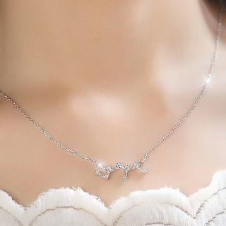 S925 Silver Rhinestone Necklace