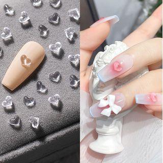 Heart 3d Nail Art Decoration Dz358 - 50pc - One Size
