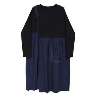 Long-sleeve Midi A-line T-shirt Dress