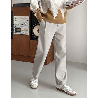 Drawcord Woolen Tapered Pants