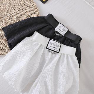 Plainwide-leg Shorts