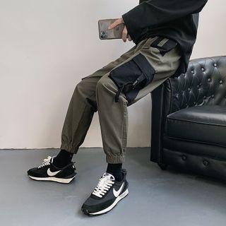 Contrast Pocket Cargo Jogger Pants