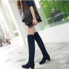 Faux-suede Over The Knee Boots