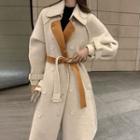 Double-breasted Midi Coat Off-white - One Size