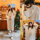 Hooded Thick Midi Sweater Dress