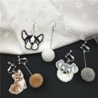 Pompom Dog Earring