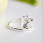 Gingko Leaf Open Ring Silver - One Size