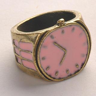Vintage Watch Ring - Pink Pink - One Size