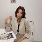 Curve-trim Open Cropped Jacket