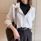 Mock Two Piece Loose-fit Blouse