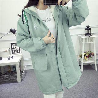 Fleece Lined Hooded Long Coat