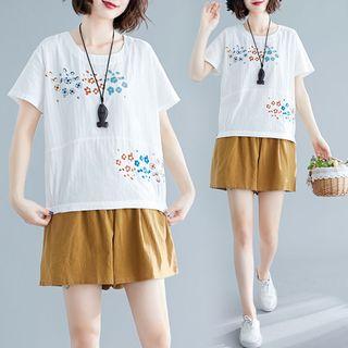 Embroidered Short-sleeve T Shirt