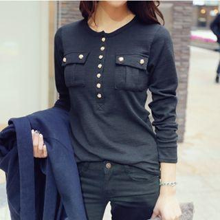 Buttoned Pullover