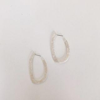 Acrylic Irregular Open Hoop Earring As Shown In Figure - One Size