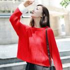 Color Block Sweater Red - One Size