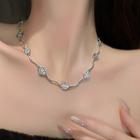 Wavy Alloy Choker Silver - One Size