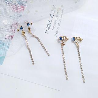 Rhinestone / Faux Pearl Star Earring (various Designs)