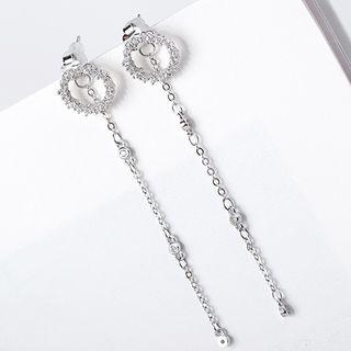 Rhinestone Circle Ear Jacket
