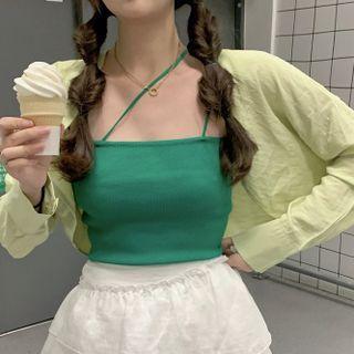 Strappy Camisole Top / Bolero / Tiered Mini Skirt