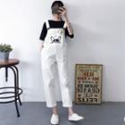 Printed Jumper Pants / Short-sleeve T-shirt / Set