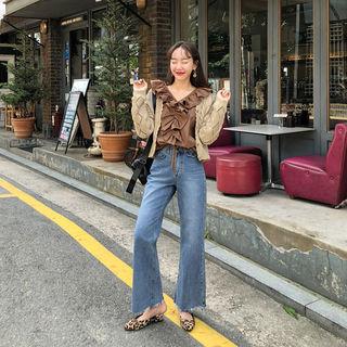 Scalloped Pointelle-knit Cardigan