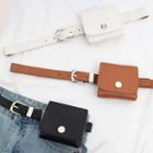 Faux Leather Belt With Coin Purse
