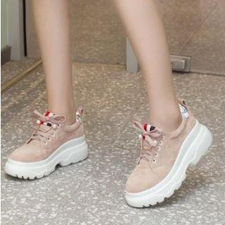 Faux Suede Platform Chunky Sneakers