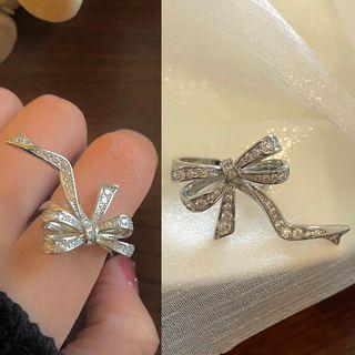 Bow Ring 1552a - Silver - One Size