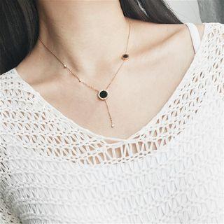 Cicle Rhinestone Necklace