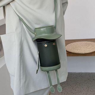 Drawstring Lettering Bucket Bag
