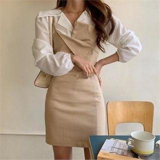 Spaghetti-strap Draped Minidress
