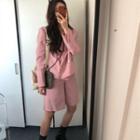 Double Breasted Blazer / Wide-leg Shorts