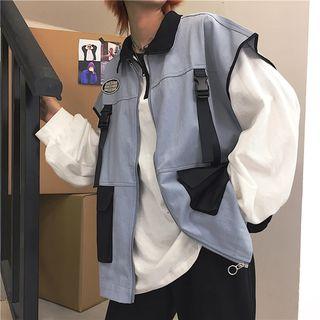 Color Block Zip Vest