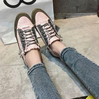 Frayed Canvas Sneakers