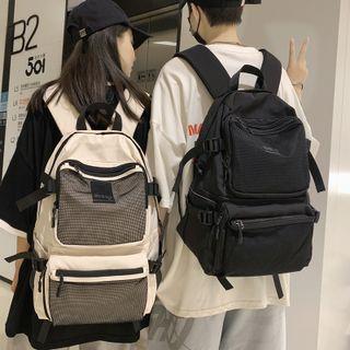 Fishnet Panel Nylon Backpack