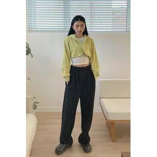 Couple Slit Seam-trim Sweatpants