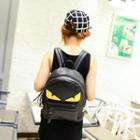 Monster Faux Leather Backpack