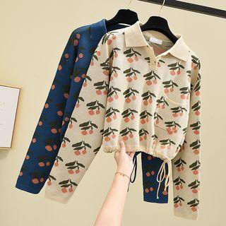 Cherry Embroidered Polo Shirt