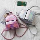 Faux-leather Wet-look Backpack