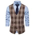 Checker Double Breasted Vest