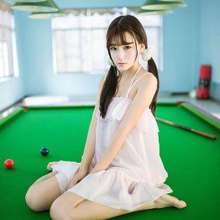 Ruffle Trim Swim Dress