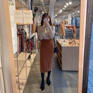 Buckled H-line Long Skirt