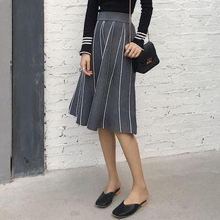 Panel Knit Midi Skirt