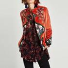 Long-sleeve Embroidery Stand Collar Jacket