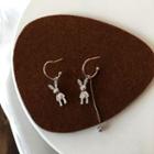 Rabbit Asymmetrical Drop Earring 1 Pair - S925silver Earrings - Silver - One Size