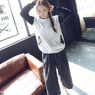 Check Cropped Wide Leg Pants
