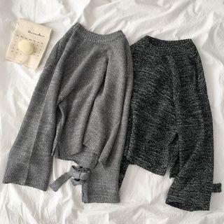 Melange Slit Sweater