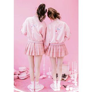 Estherloveschuu Coke Bunny Beribboned Bomber Jacket