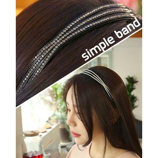 Rhinestone 3-strand Hair Band