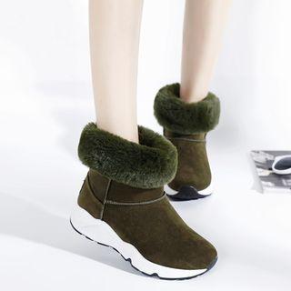 Faux-fur Panel Boots